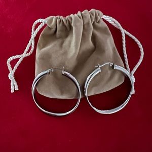 Sterling silver hoop earrings